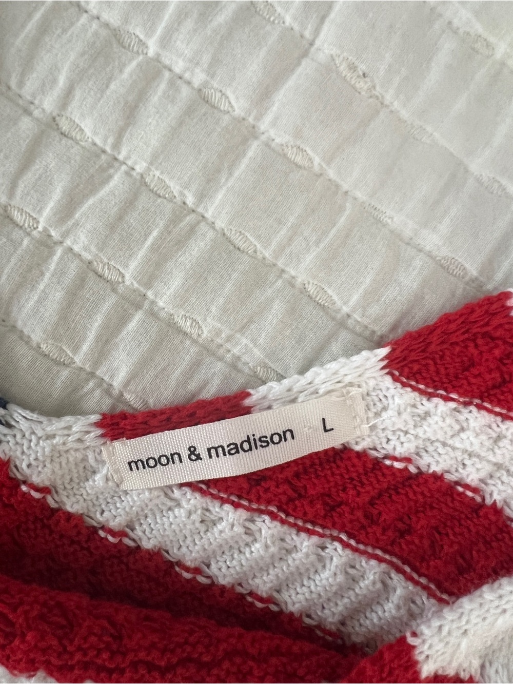 moon & madison Patriotic Knit Tank Top - Red, White & Navy - Picture 2 of 5